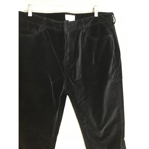 Kate Spade  Women’s  Black Velveteen Jeans Broome Street pants Size 33/14 NWOT - Picture 7 of 10